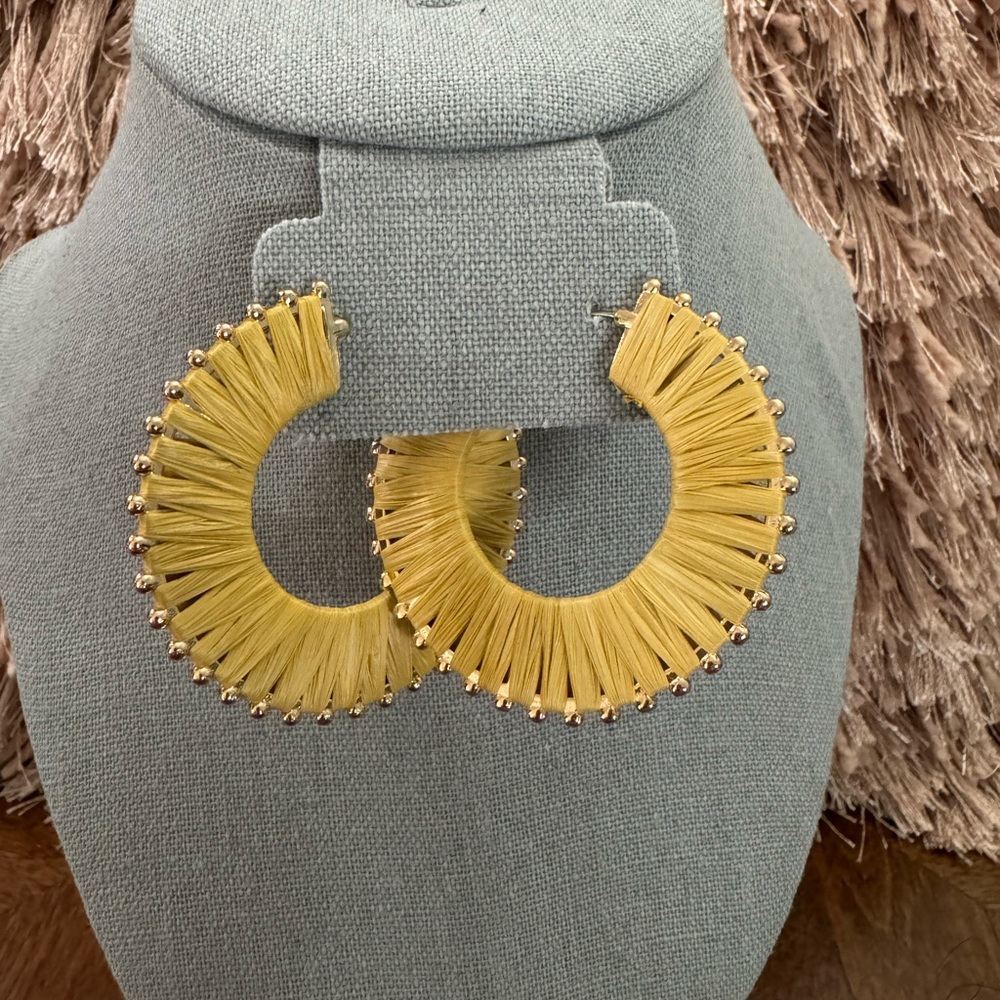 Thread Wrapped Hoop Earrings